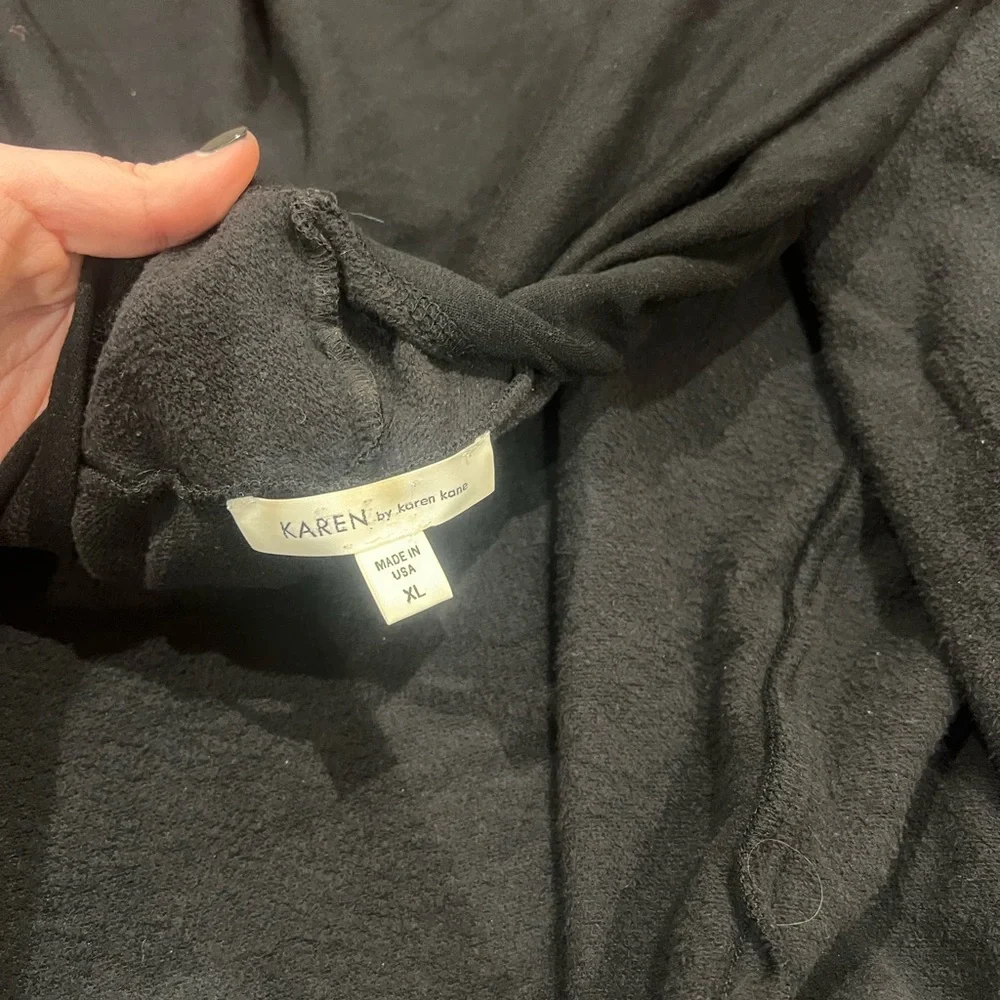 Karen by Karen Kane open front layered cardigan jacket  with pockets - Picture 10 of 16